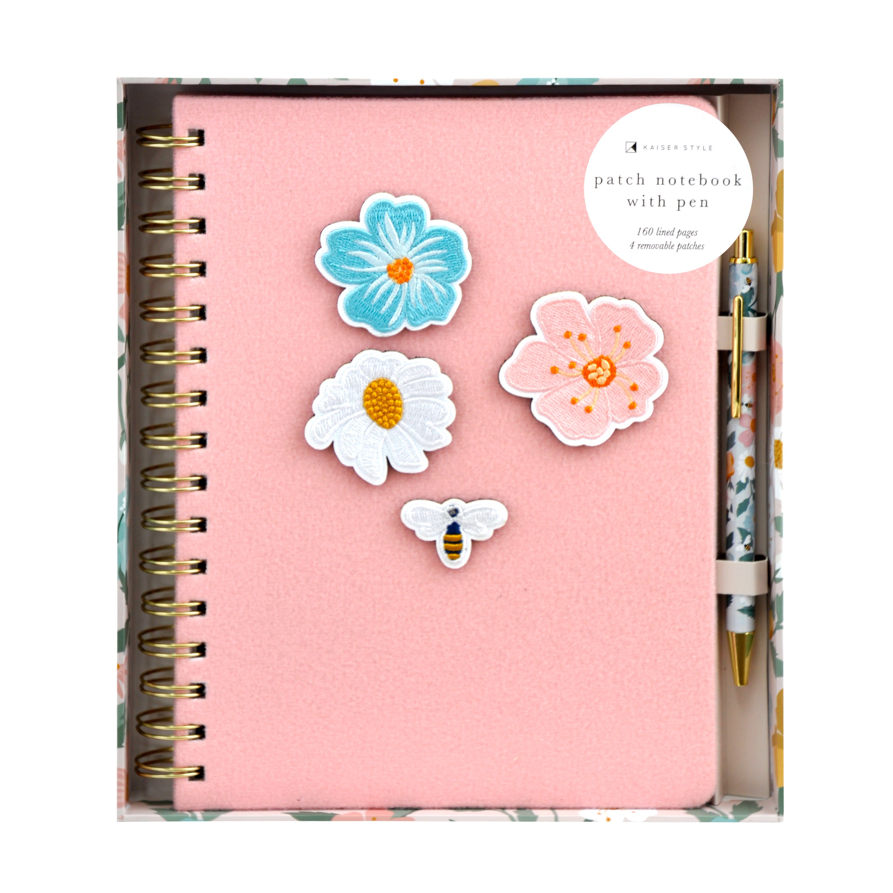 Patch Notebook With Pen - Posy